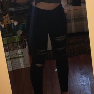 American Eagle faded Black ripped jeans